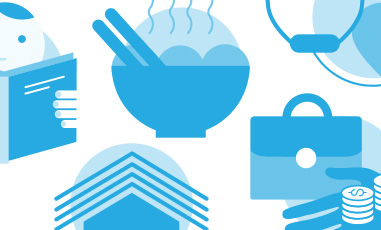 Scatter plot with a red line that signifies the achievement possibilities frontier.